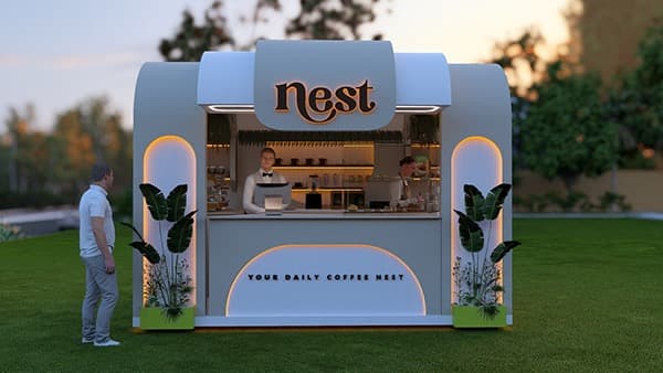 Exhibition booth concept before execution